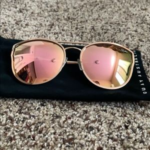 Quay Rose gold & pink sunglasses